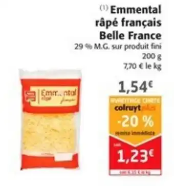 Colruyt Emmental râpé français Belle France offre