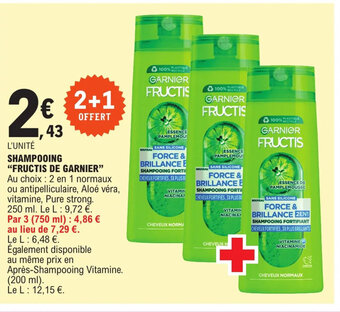 E.Leclerc SHAMPOOING "FRUCTIS DE GARNIER" offre