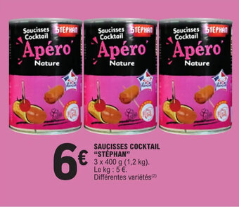 E.Leclerc SAUCISSES COCKTAIL "STÉPHAN" offre