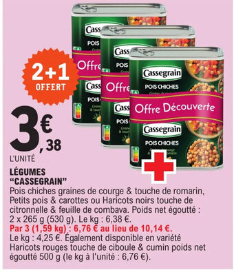 E.Leclerc LÉGUMES "CASSEGRAIN" offre