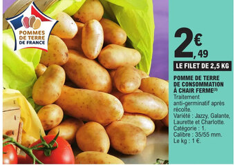 E.Leclerc POMME DE TERRE DE CONSOMMATION À CHAIR FERME(³) Traitement offre
