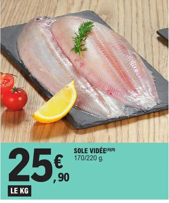 E.Leclerc SOLE VIDÉE (4)(9) 170/220 g. offre