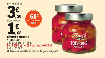 E.Leclerc LÉGUMES CUISINÉS "FLORELLI" offre