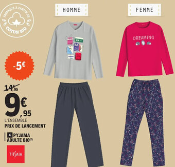 E.Leclerc PYJAMA ADULTE BIO(²) offre