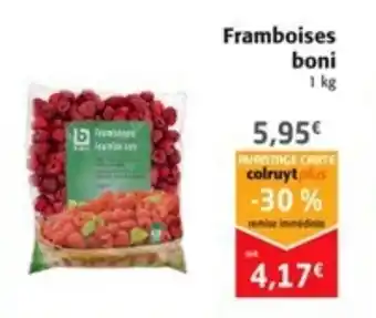 Colruyt Framboises boni offre