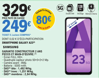 E.Leclerc SMARTPHONE GALAXY A23(³) offre