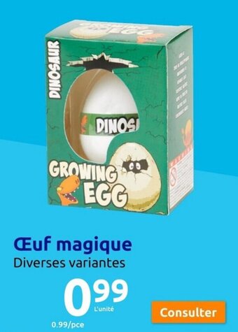 Action Œuf magique offre