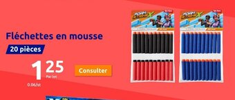 Action Fléchettes en mousse offre
