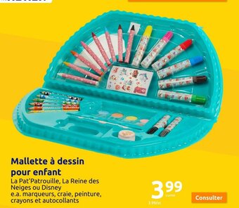 Action Mallette à dessin pour enfant offre
