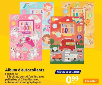 Action Album d'autocollants offre