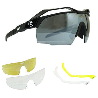 Decathlon Lunettes vélo monture noire mat avec 3 verres interchangeables solaire, transpar offre