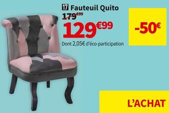 Conforama Fauteuil quito offre