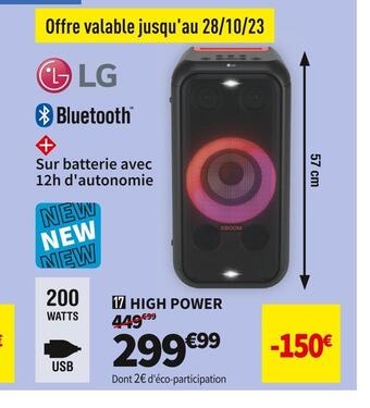 Conforama Lg high power xboom xl5s offre