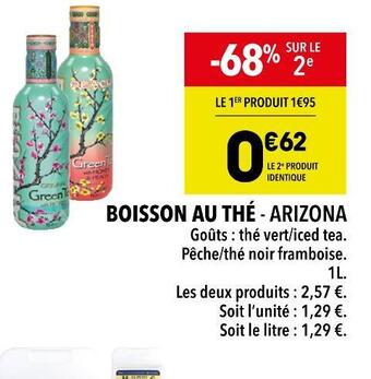 Supeco Arizona boisson au thé offre