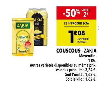 Supeco Zakia couscous offre