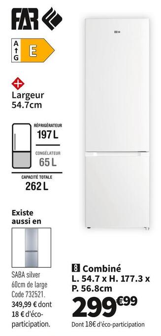 Congélateur table top FAR K4145/2 - Conforama