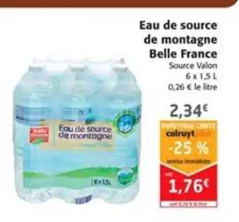 Colruyt Eau de source de montagne Belle France offre