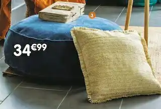 b&m Pouf en velours offre