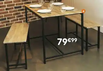 b&m Table + 2 bancs COBERG offre