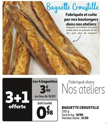 Auchan Baguette croustille offre