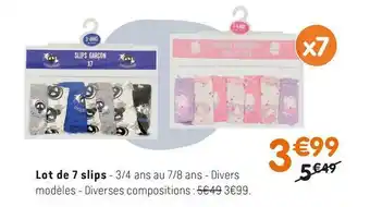 b&m Lot de 7 slips offre