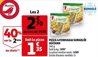 Auchan PIZZA 4 FORMAGGI SURGELÉE offre