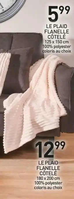 Stokomani LE PLAID FLANELLE CÔTELÉ offre