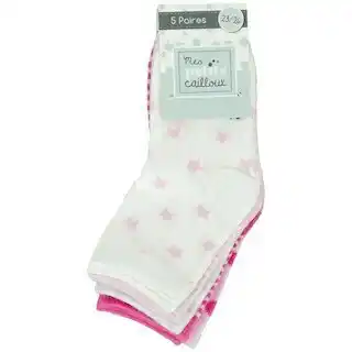 Stokomani 5 paires de chaussettes cœur ou pois offre