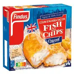 Auchan COLIN D'ALASKA FAÇON FISH AND CHIPS ORIGNAL SURGELÉ offre