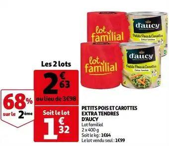 Auchan PETITS POIS ET CAROTTES EXTRA TENDRES offre