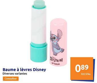 Action Baume à lèvres Disney offre