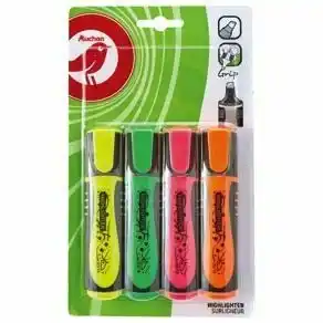 Auchan 4 SURLIGNEURS PLATS offre