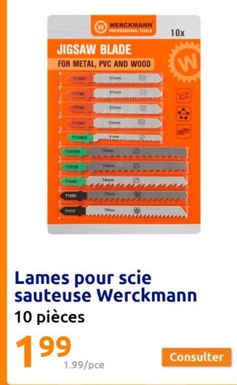 Action Lames pour scie sauteuse Werckmann offre