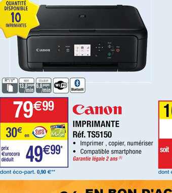 Cora x Carrefour Canon imprimante offre