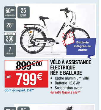 Cora x Carrefour VÉLO À ASSISTANCE offre