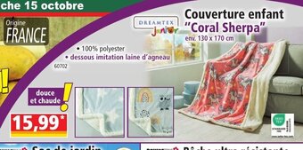 Norma Couverture enfant Coral Sherpa offre