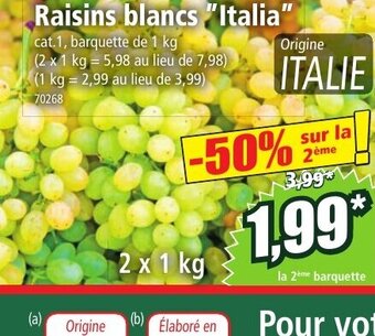 Norma Raisins blancs Italia offre