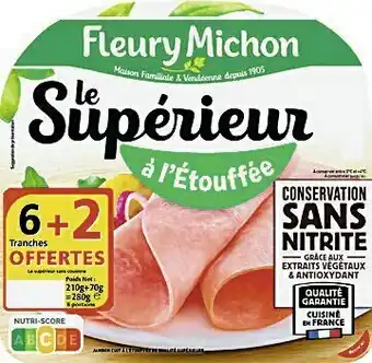 Spar Jambon le supérieur à l’étouffée conservation sans nitrite offre