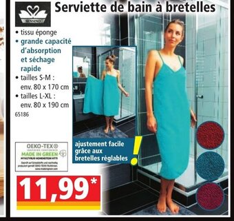 Norma Serviette de bain à bretelles offre