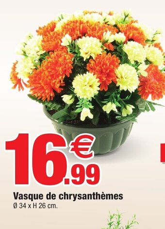 Vasque de chrysanthèmes