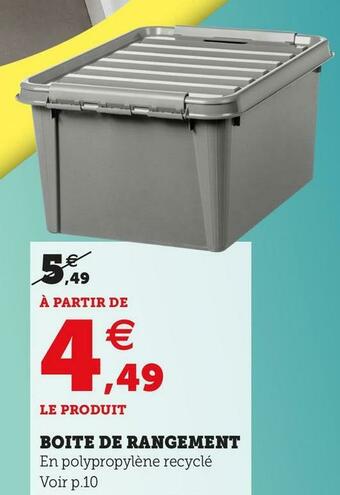 Super U BOITE DE RANGEMENT offre
