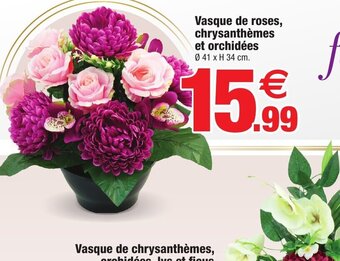 Bazarland Vasque de chrysanthèmes, orchidées offre