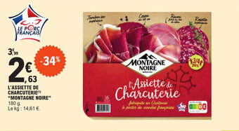 E.Leclerc L'ASSIETTE DE CHARCUTERIE(1) "MONTAGNE NOIRE" 180 g. offre