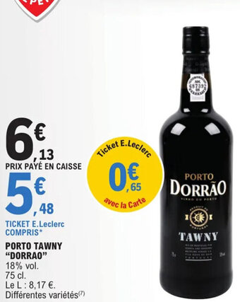E.Leclerc PORTO TAWNY "DORRAO" offre