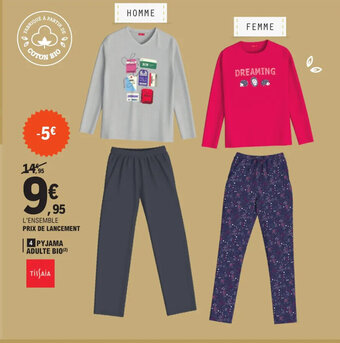 E.Leclerc PYJAMA ADULTE BIO(²) offre