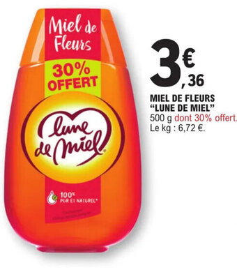 E.Leclerc MIEL DE FLEURS "LUNE DE MIEL" 500 g offre