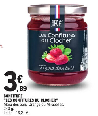 E.Leclerc CONFITURE "LES CONFITURES DU CLOCHER" offre
