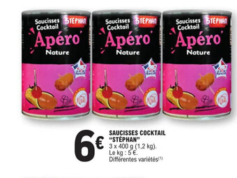 E.Leclerc SAUCISSES COCKTAIL "STÉPHAN" offre
