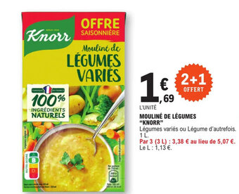 E.Leclerc MOULINÉ DE LÉGUMES "KNORR" offre