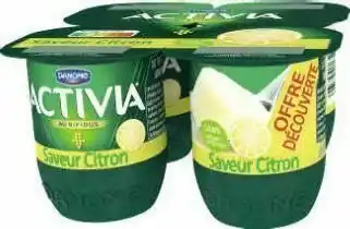 Géant Casino ACTIVIA au bifidus Saveur Citron offre